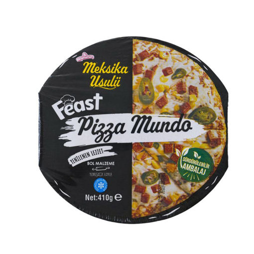 FEAST YENI MUNDO DONDURULMUS PIZZA MEKSIKA 410 GR nin resmi