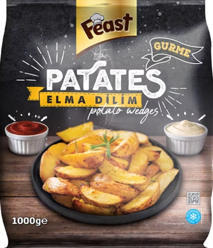 FEAST DONDURULMUS ELMA DILIMLI PATATES 1000 GR nin resmi
