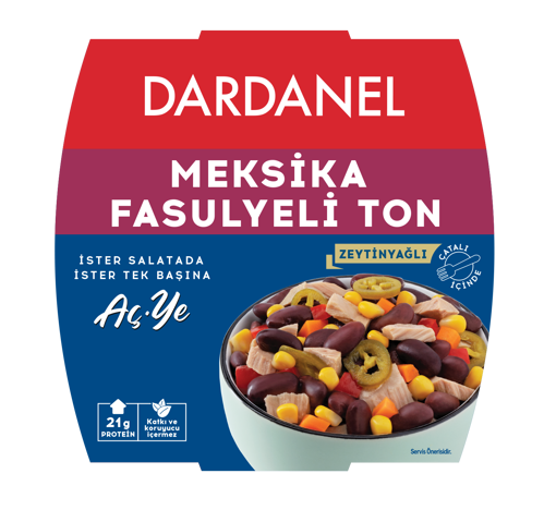 DARDANEL TON H.YEMEK MEKSIKA FASULYELI 160G nin resmi