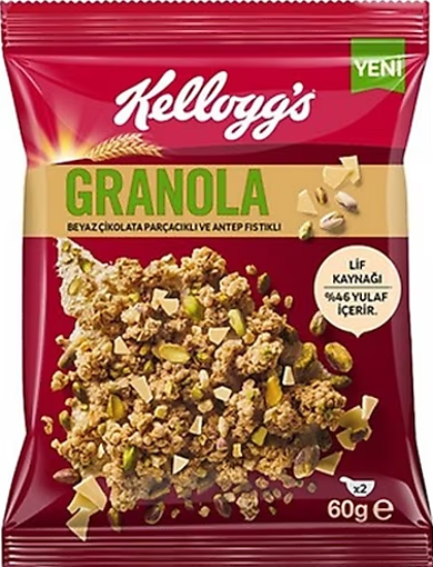 KELLOGS 60 GR GRANOLA BEYAZ CIK.FISTIK nin resmi