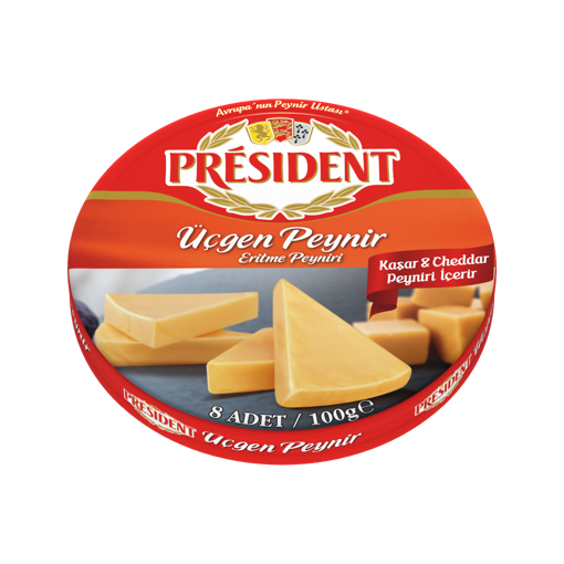 ICIM  PRESIDENT 100 GR UCGEN CHEDDAR nin resmi